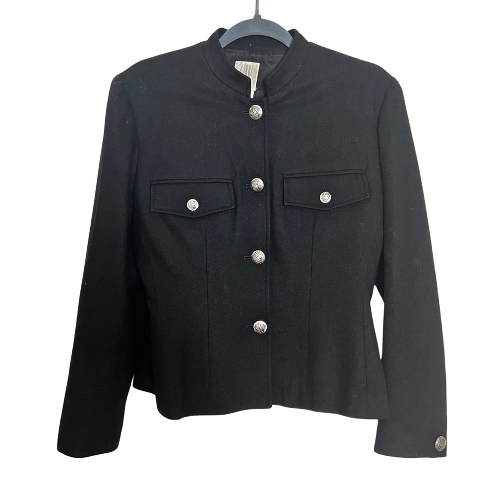 Vintage Military Inspired Style Wool Jacket Size 6‎ Feminine Minimalist